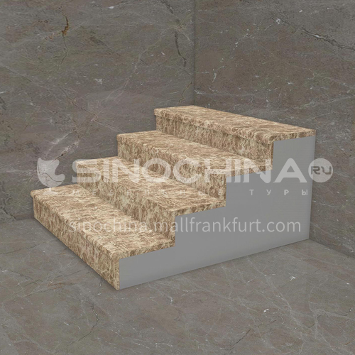 Natural brown hot-selling European style marble staircase M-F889L